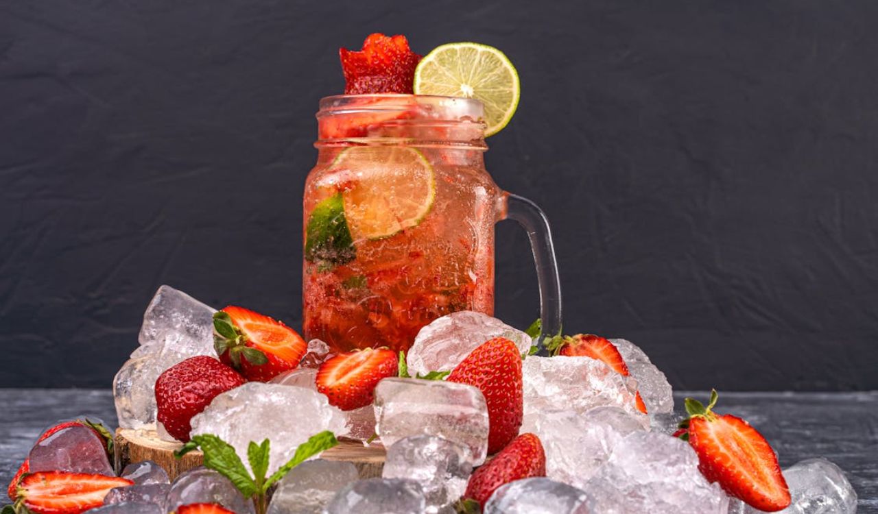 Strawberry lime drink