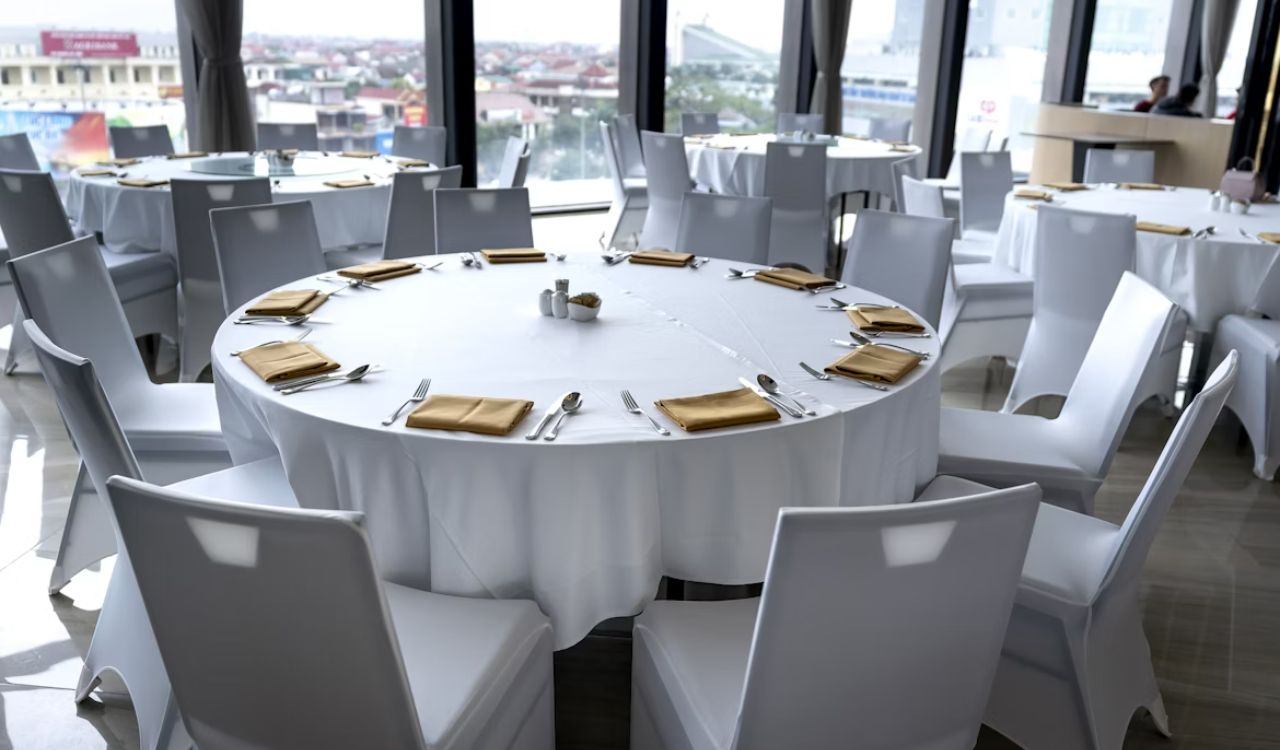 Tables at a restaurant
