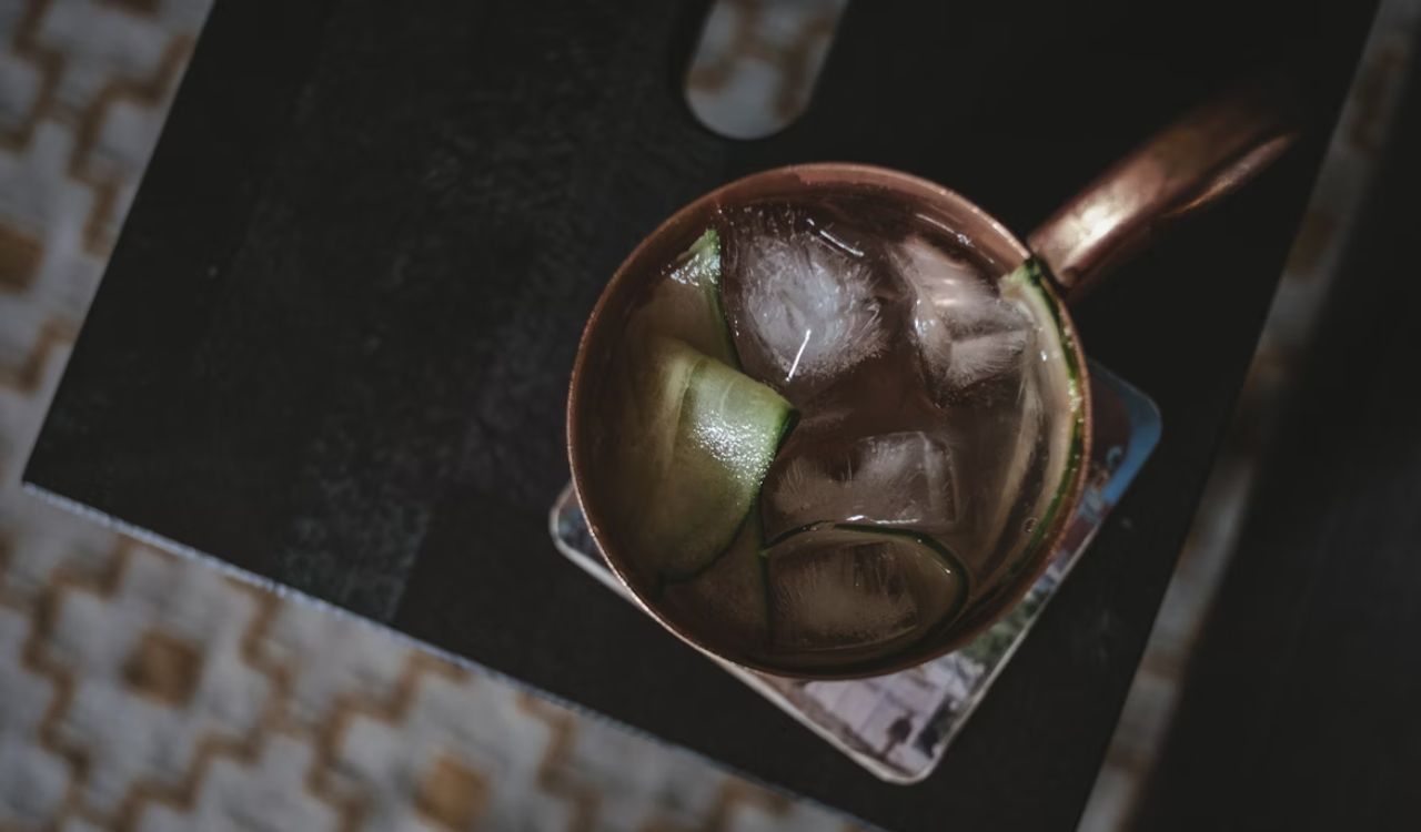 Top view of mule drink