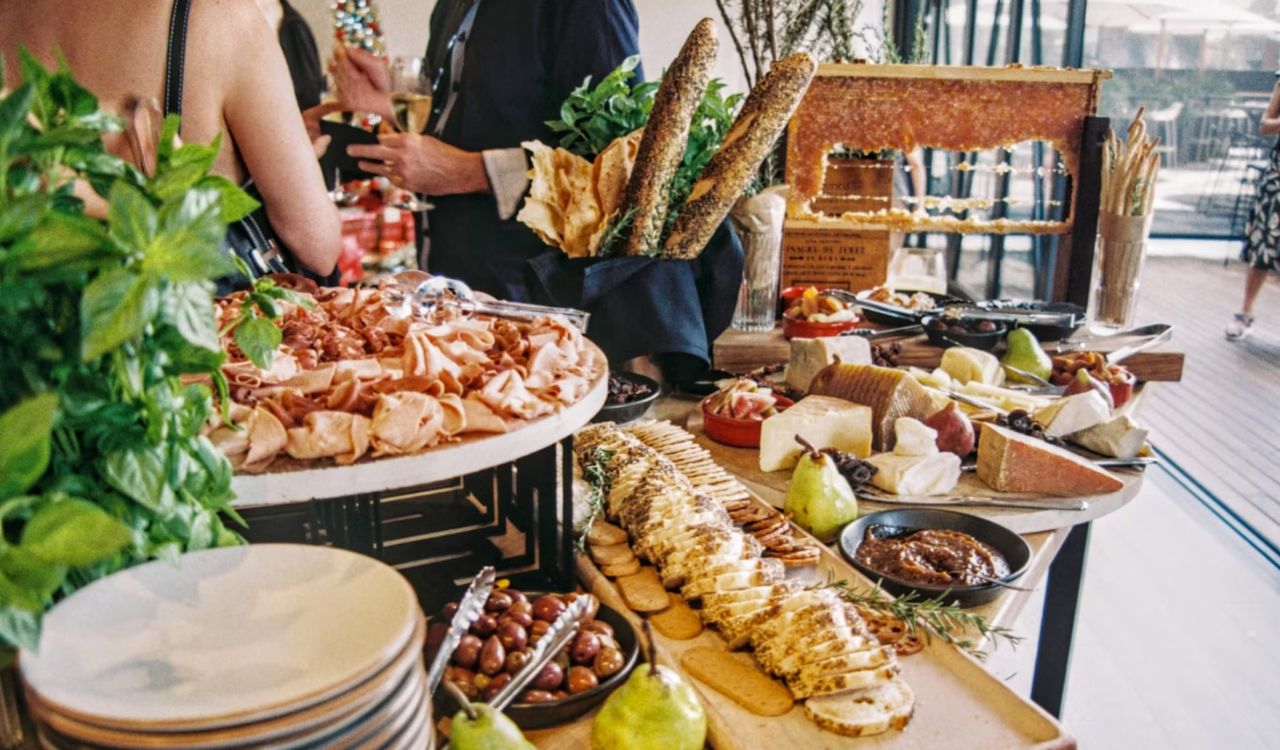 Variety of food on display