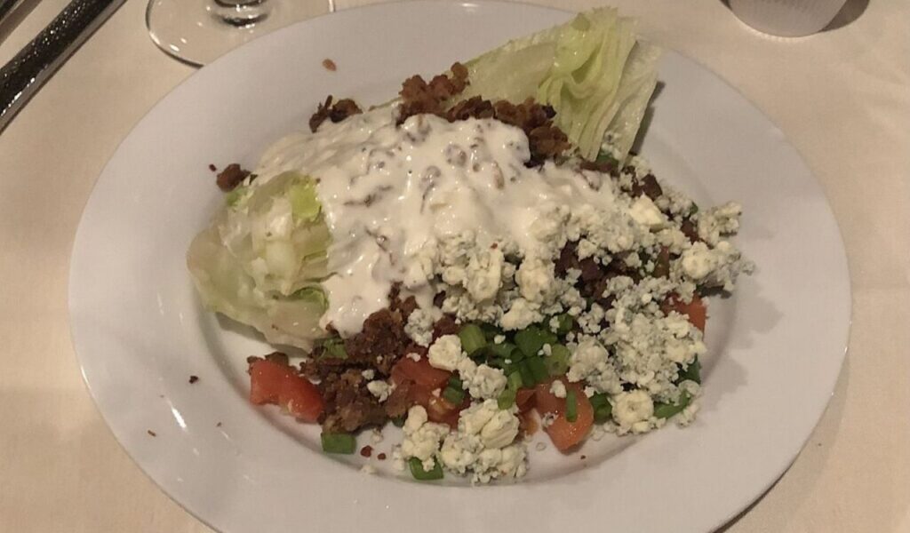Wedge salad with blue cheese dressing