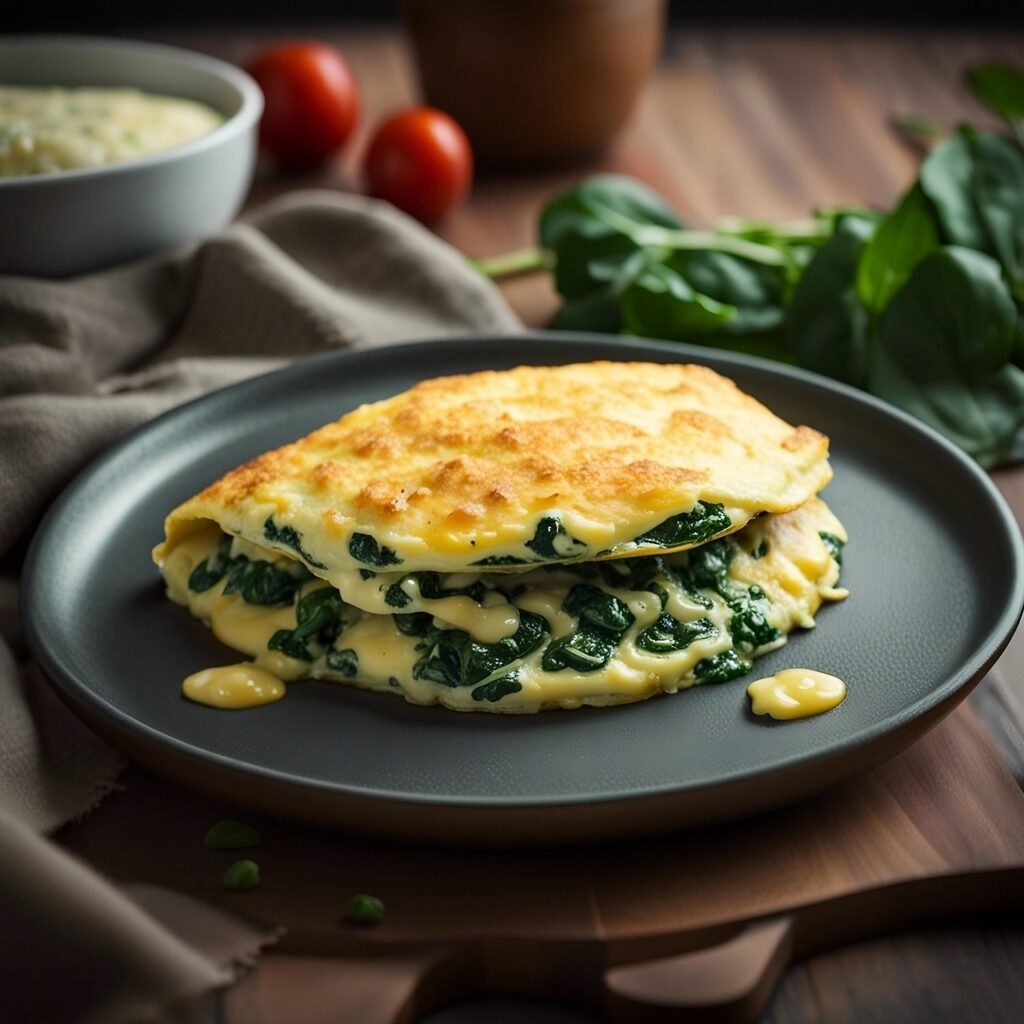 Baked Eggs with Spinach and Cheese