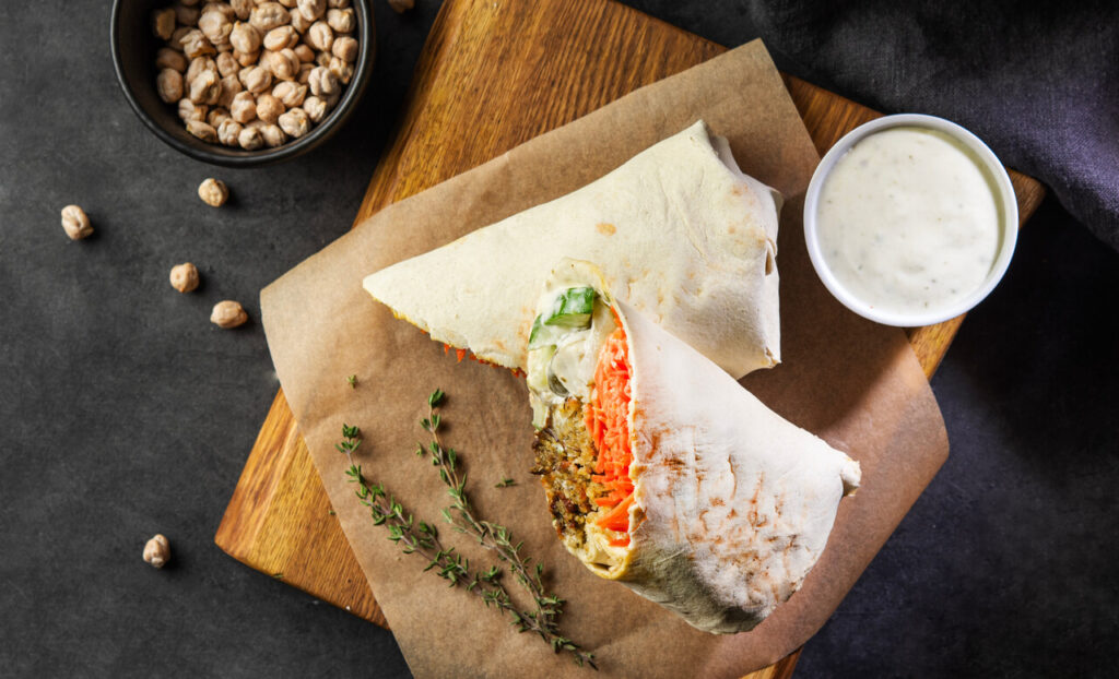 Hummus and Veggie Wrap
