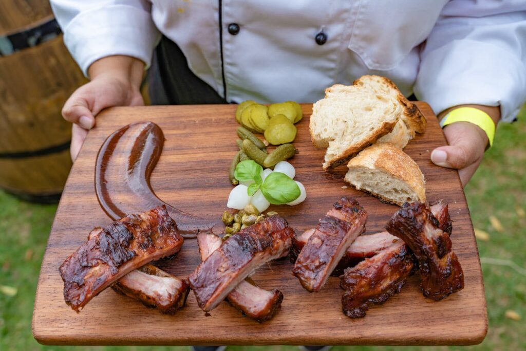 steak platter in restaurant