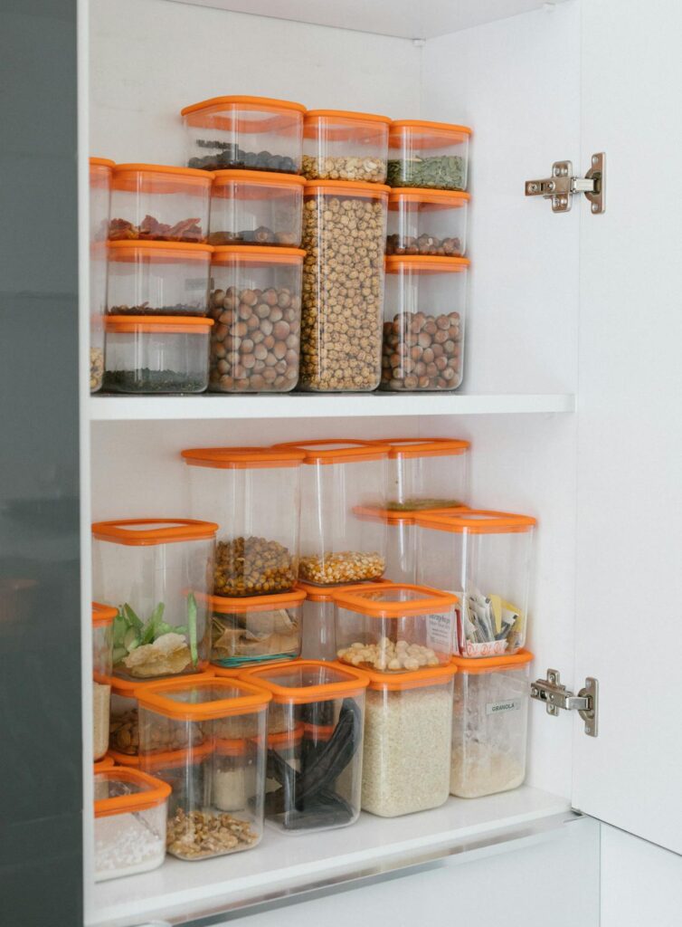 stackable containers in kitchen
