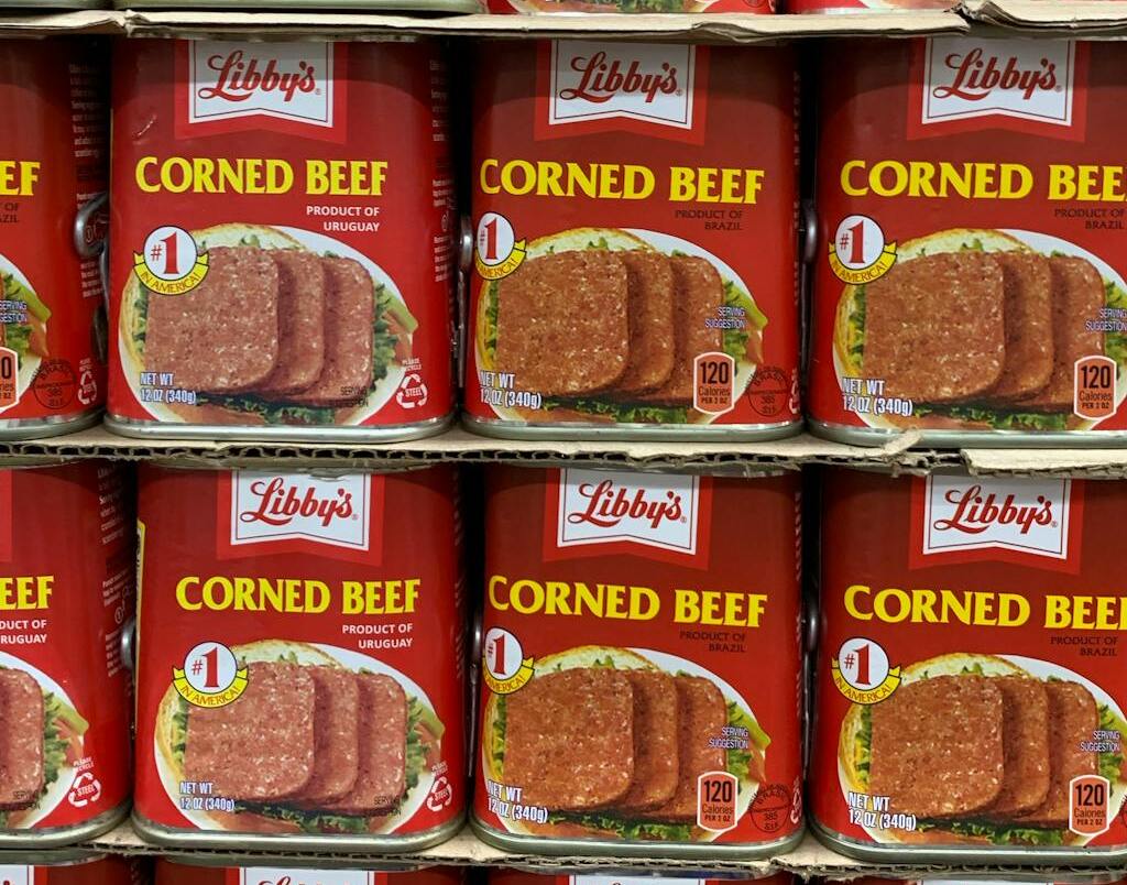 Libby’s Canned Ham-Full Shot of Canned Beef on Shel