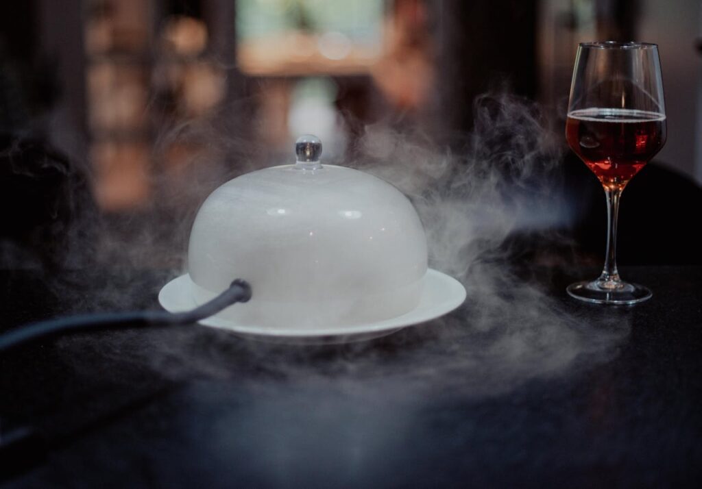 A Glass Smoker on the White Plate