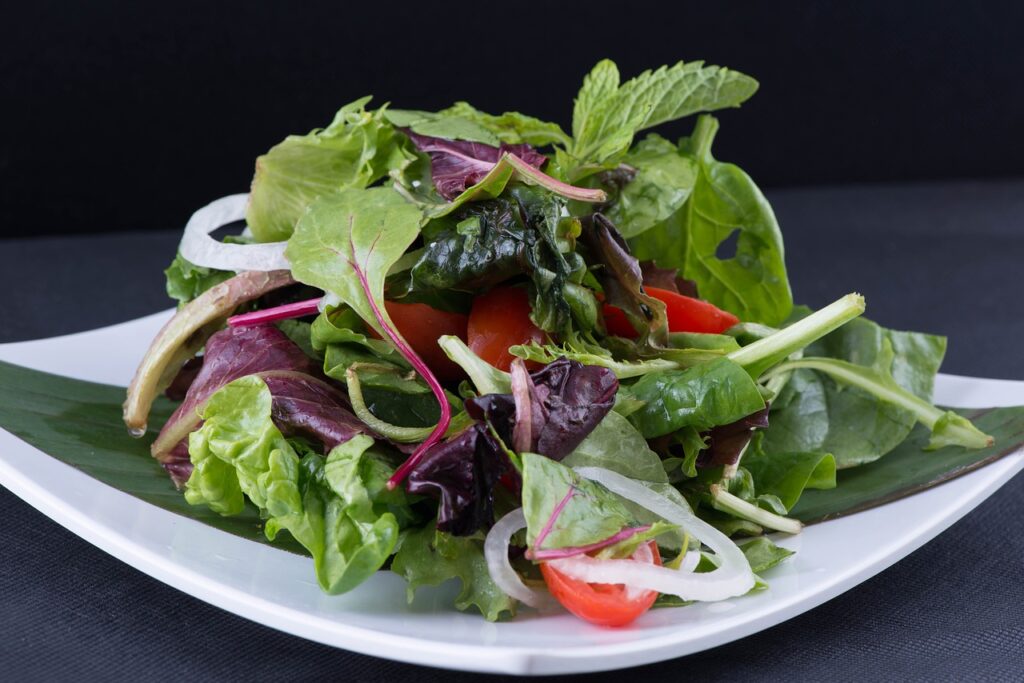 Salad with soggy leaves