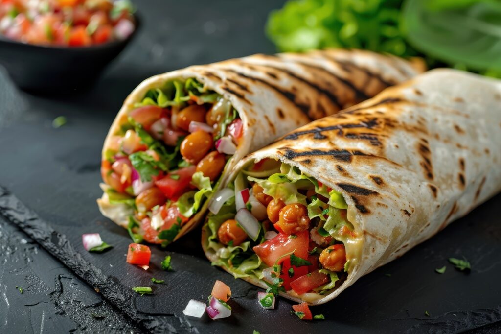 Spicy Chickpea Wraps