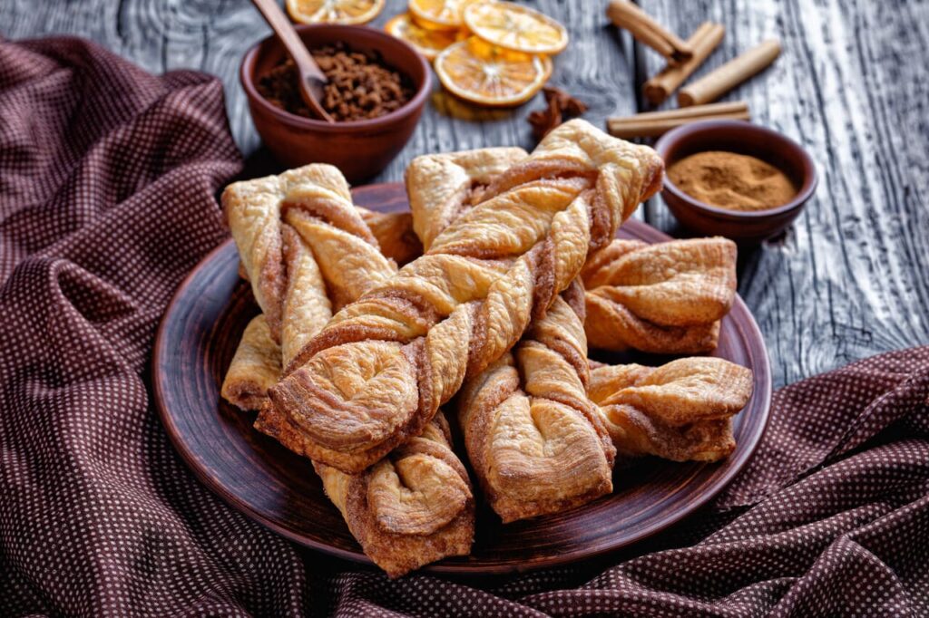 Cinnamon Sugar Puff Pastry Twists
