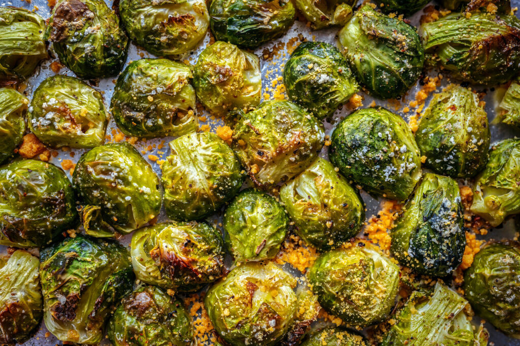 Herbed Brussels Sprouts with Parmesan Breadcrumbs