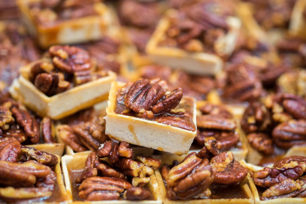 Small pecan tarts for sale at local city farmers market