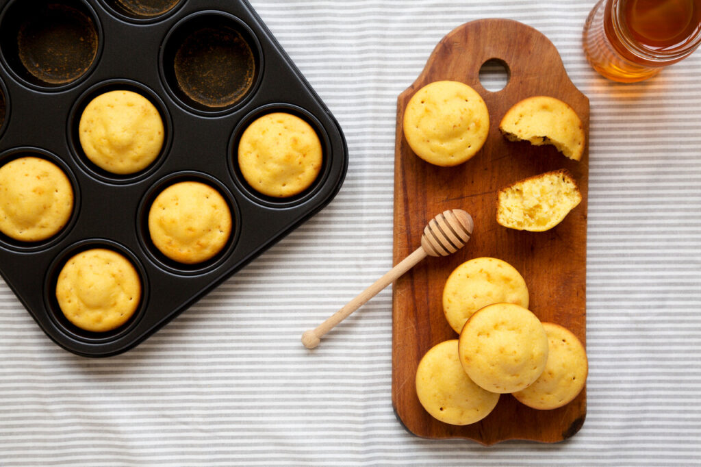 Cornbread Muffins with Jalapeño Honey Butter