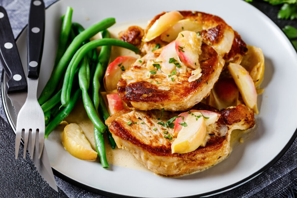 Apple Cider Glazed Pork Chops