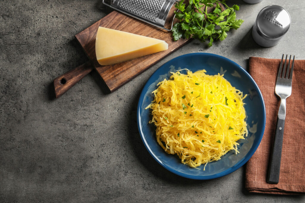 Spaghetti Squash with Garlic and Parmesan