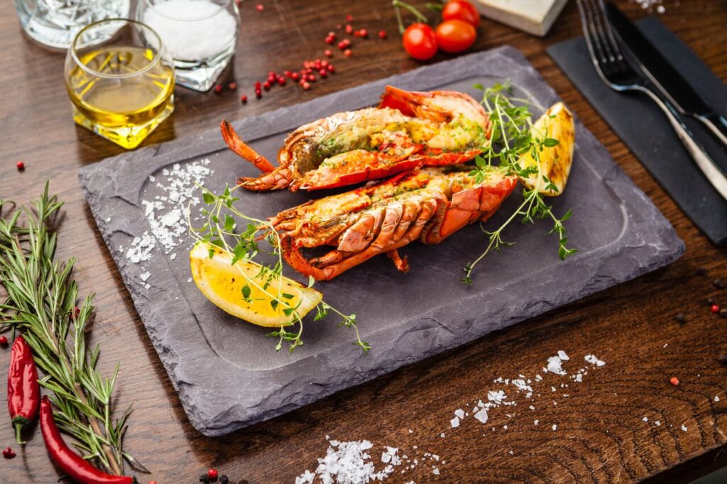 Grilled Lobster with Herb Butter