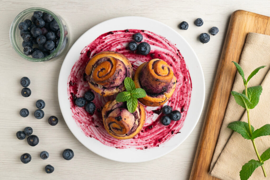 Lemon Blueberry Cinnamon Rolls