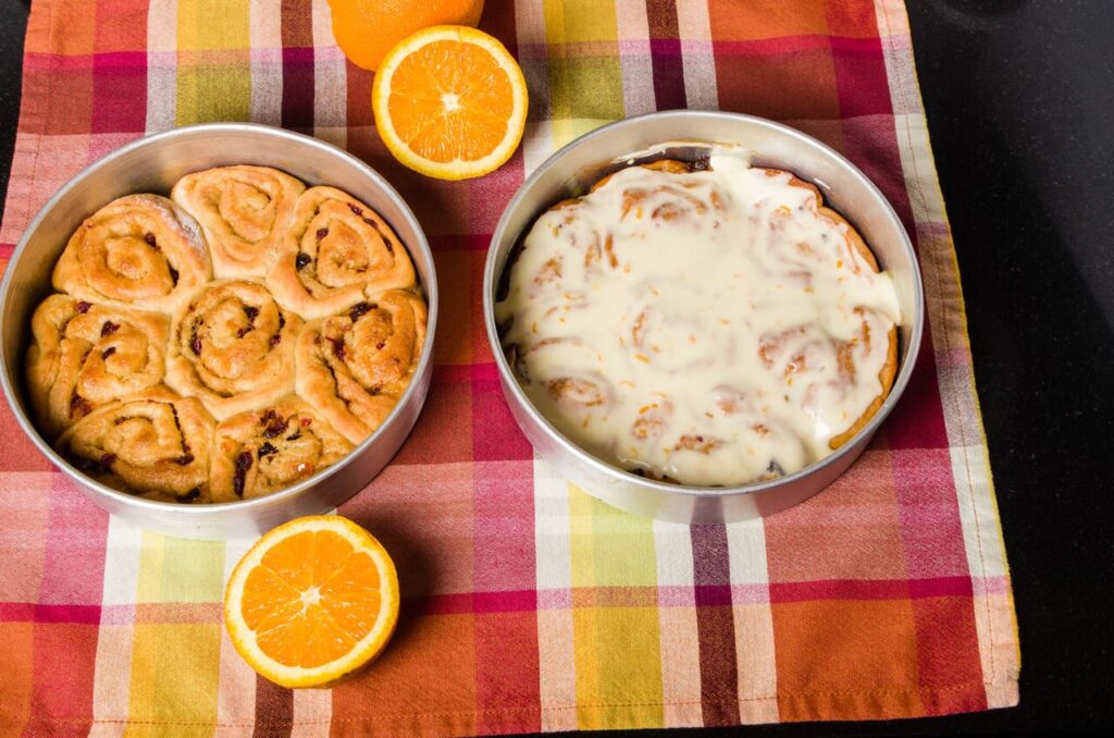 Orange Cream Cheese Cinnamon Rolls