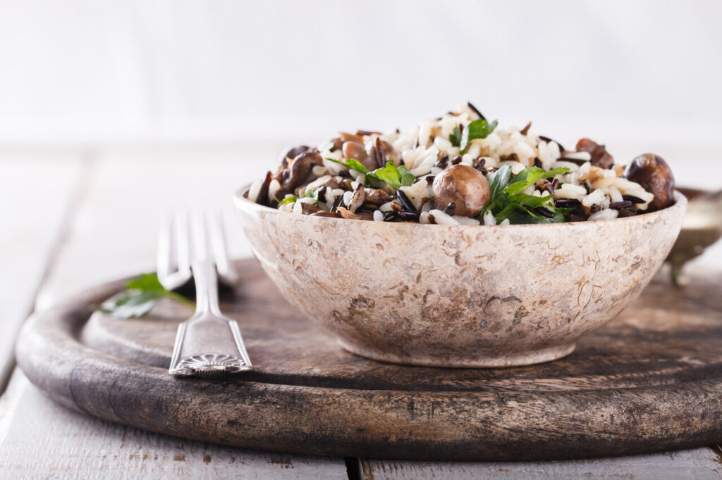 Wild Rice and Roasted Mushroom Salad