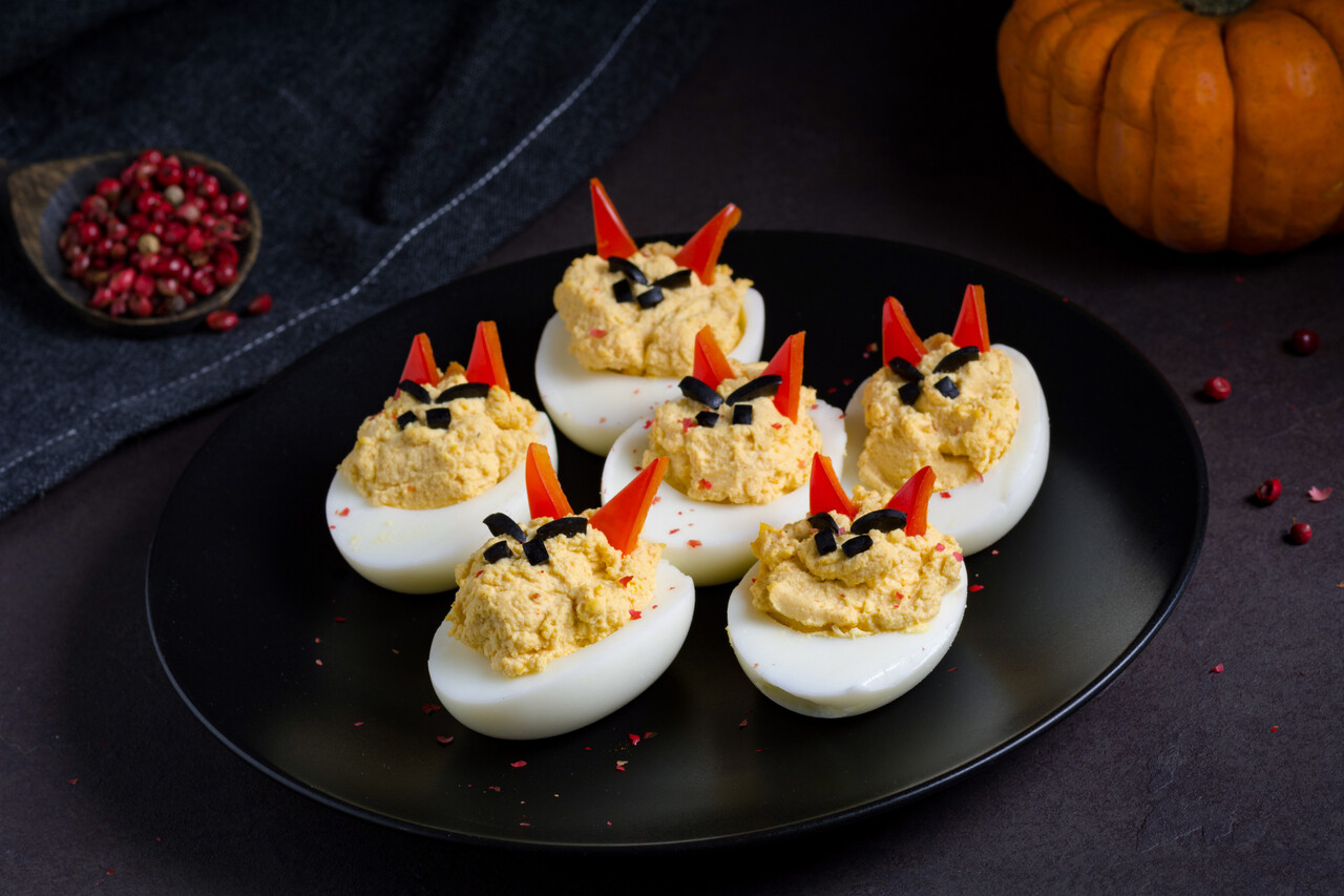 Creepy Crawly Deviled Eggs