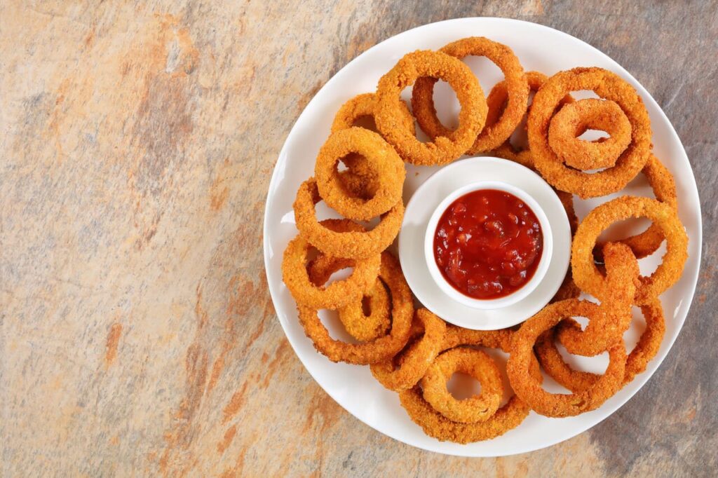 Baked White Onion Rings