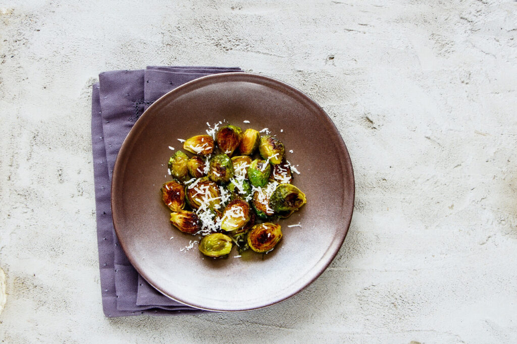 Garlic Parmesan Brussels Sprouts