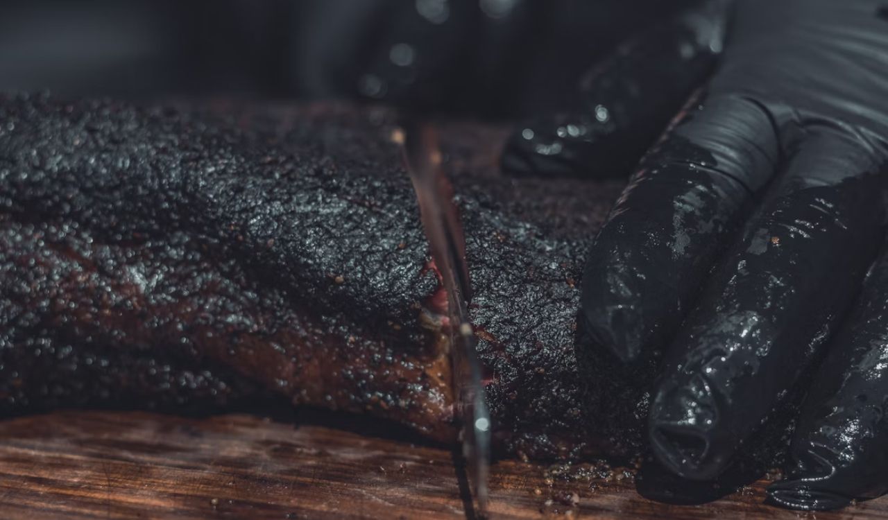 Beef brisket on cutting board
