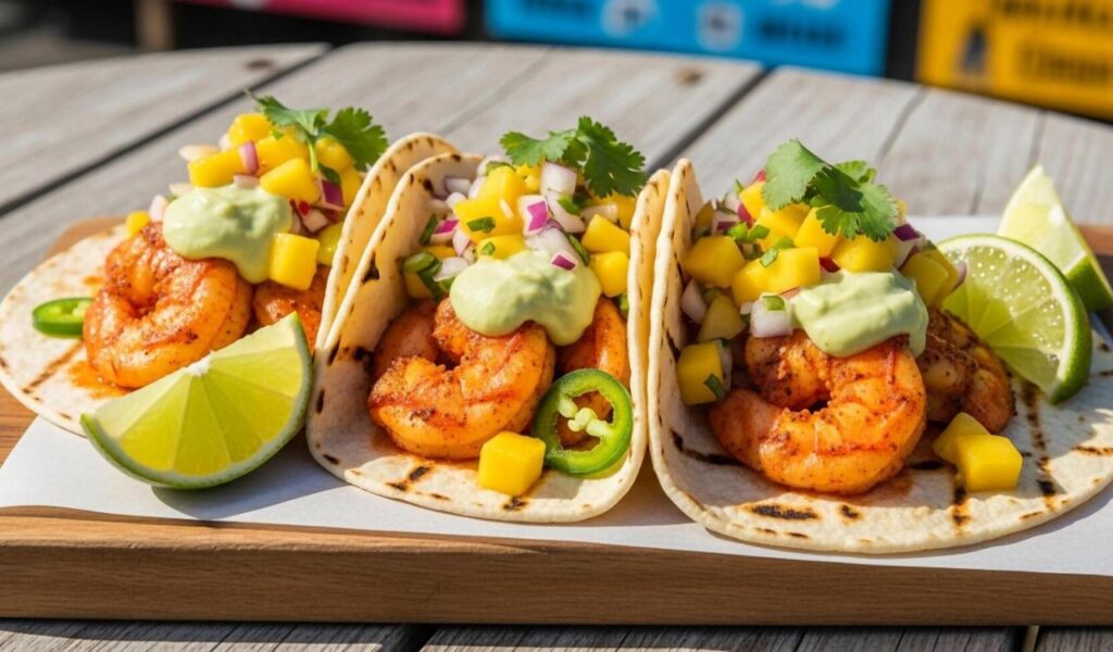 Blackened shrimp tacos