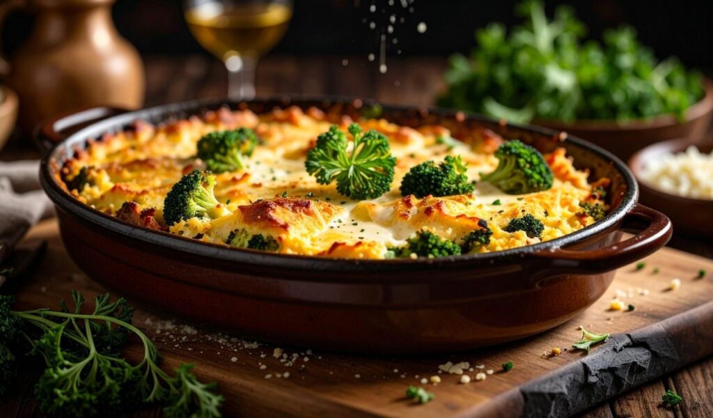 Broccoli Cheddar and Rice Casserole