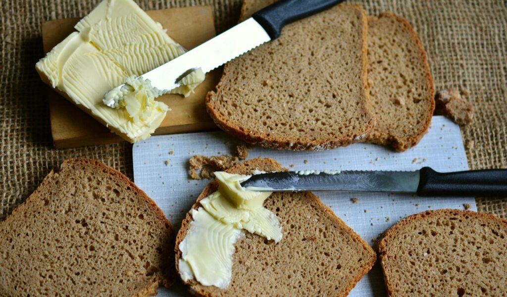 Butter and bread