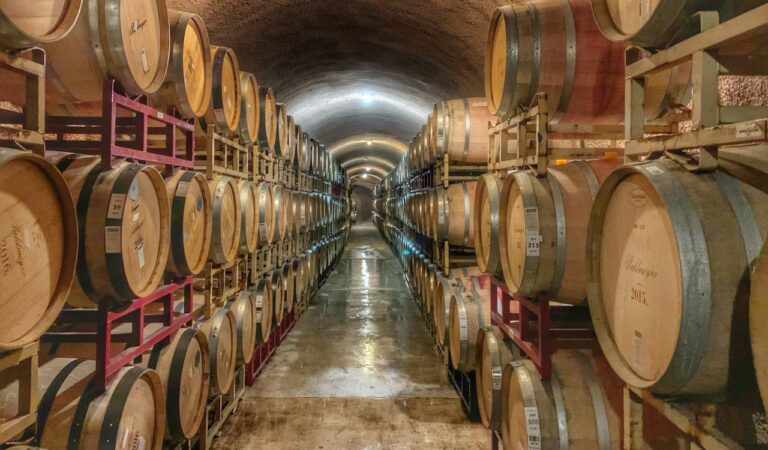 California wine barrels