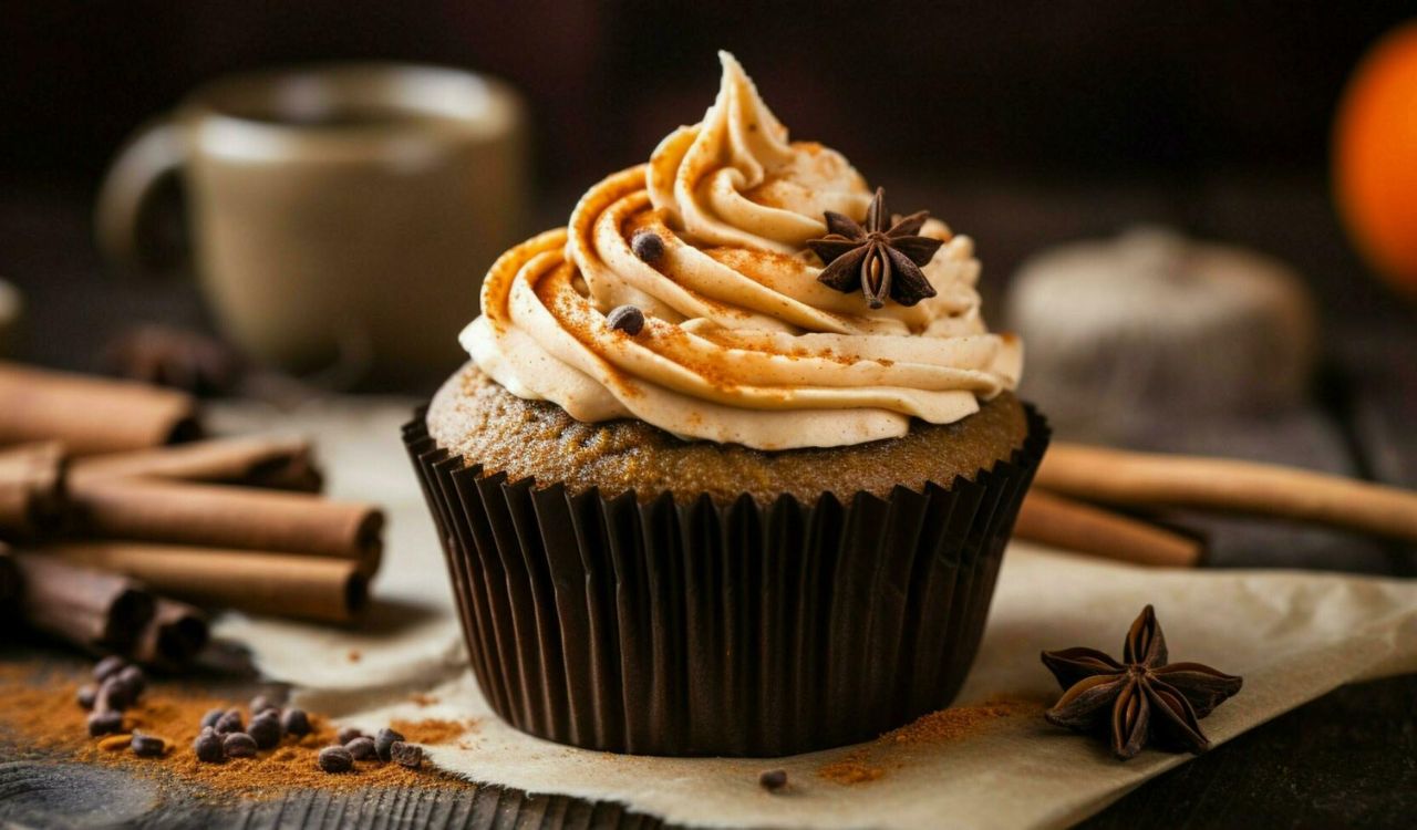 Chai-spiced cupcake