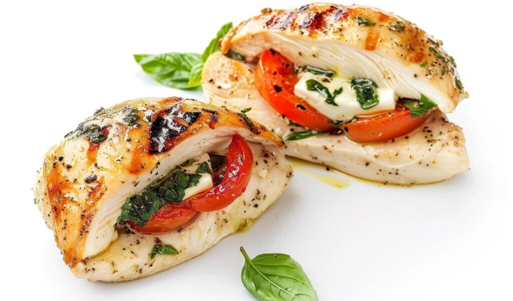Cheese stuffed chicken breast