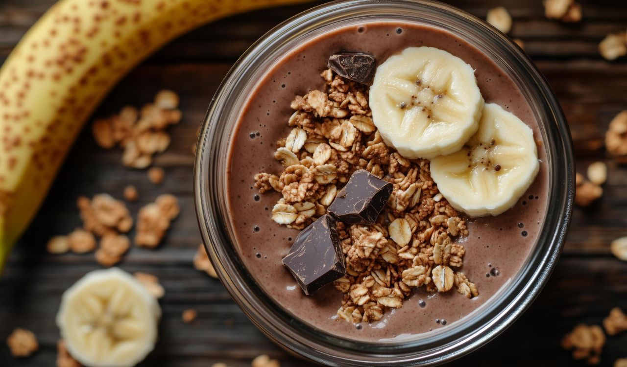 Chocolate Banana Protein Smoothie