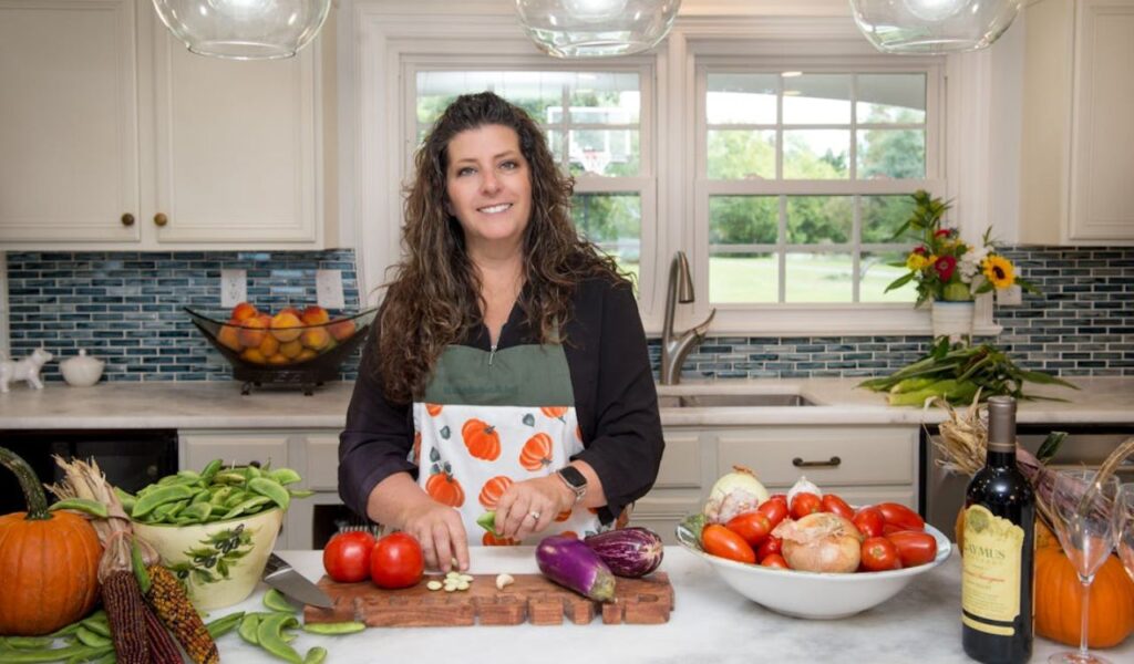 Cooking dinner at home