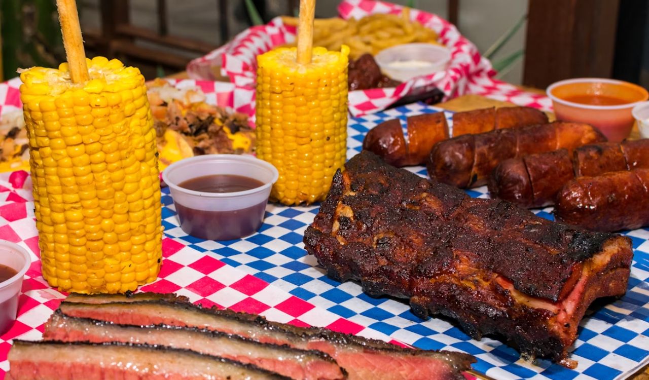 Country style ribs and corn