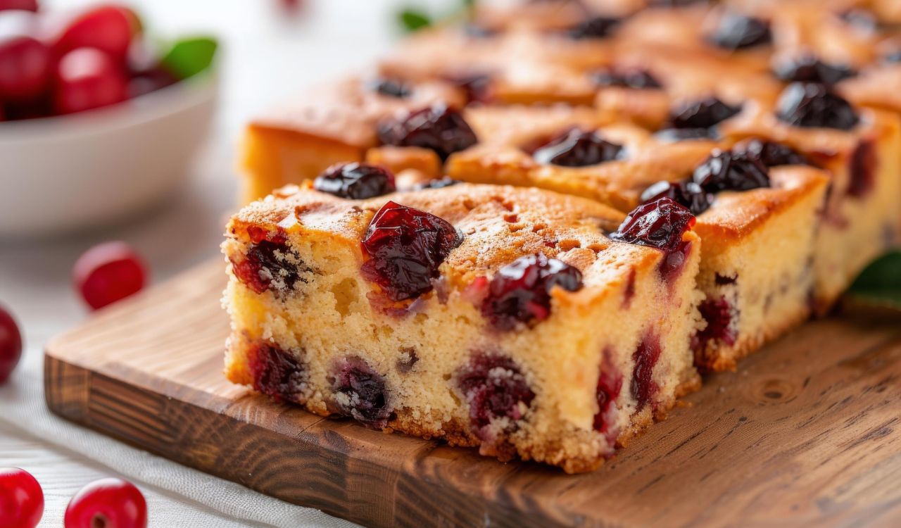 Cranberry blondies