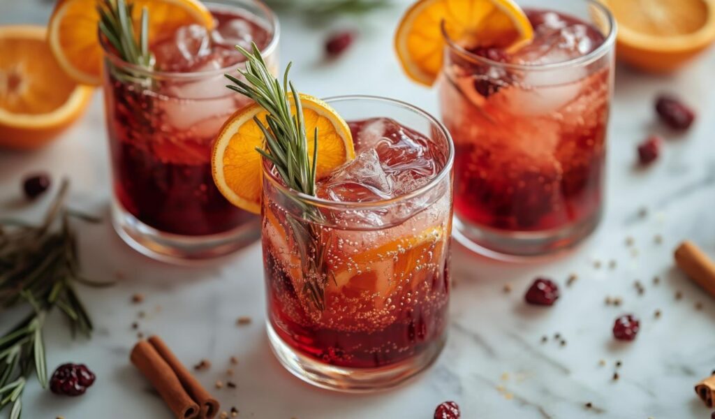 Cranberry orange spritzer