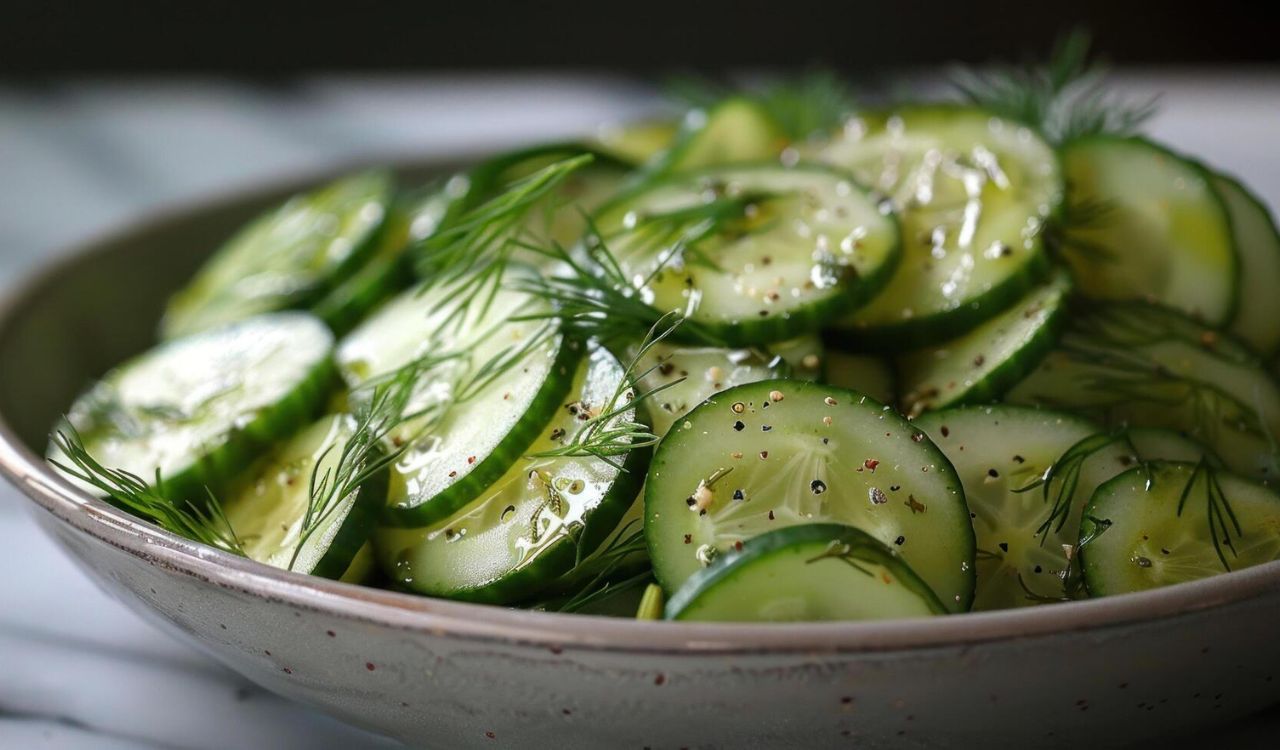 Cucumber in a bowl