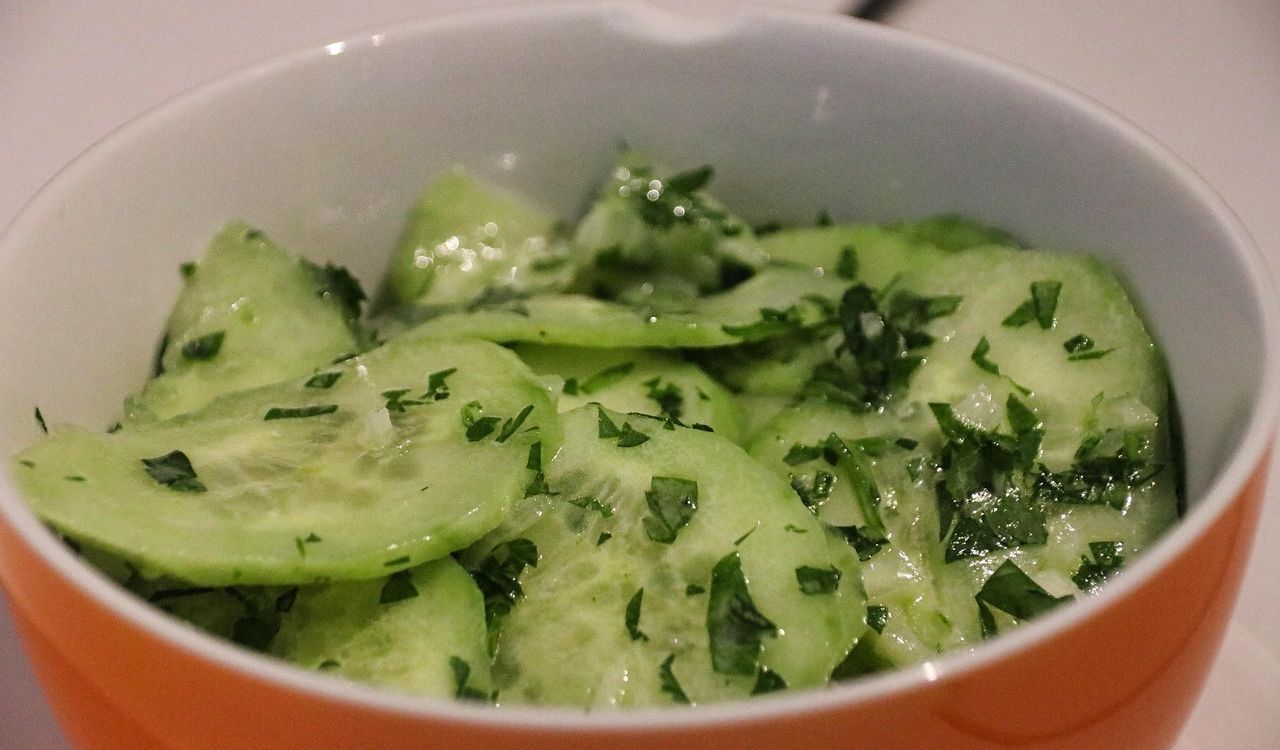 Cucumber with herbs