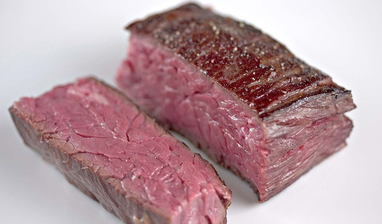 Double cut skirt steak