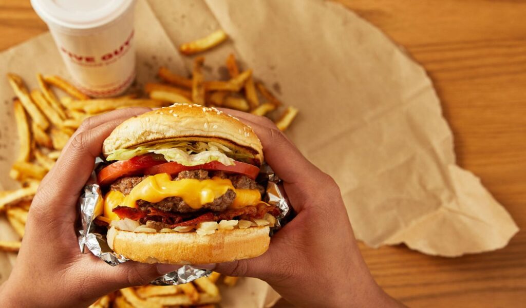 Five Guys Double Cheeseburger