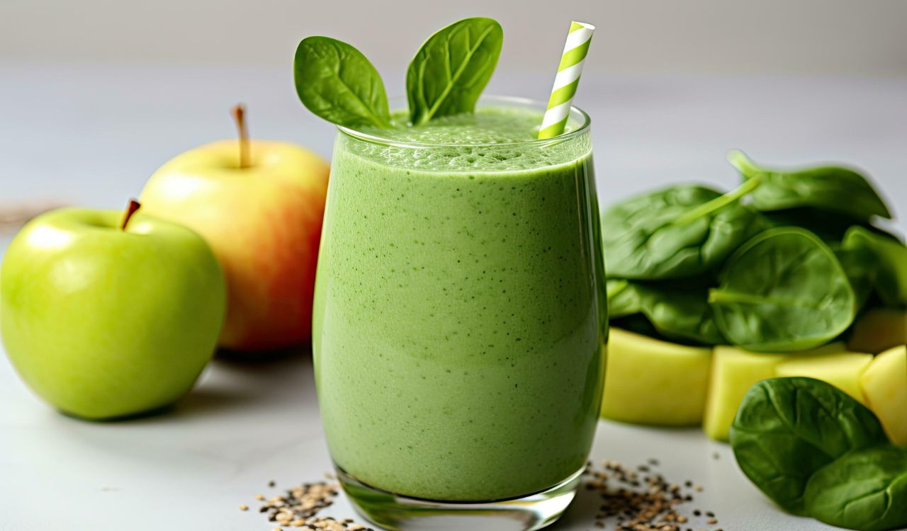 Green Spinach and Apple Smoothie