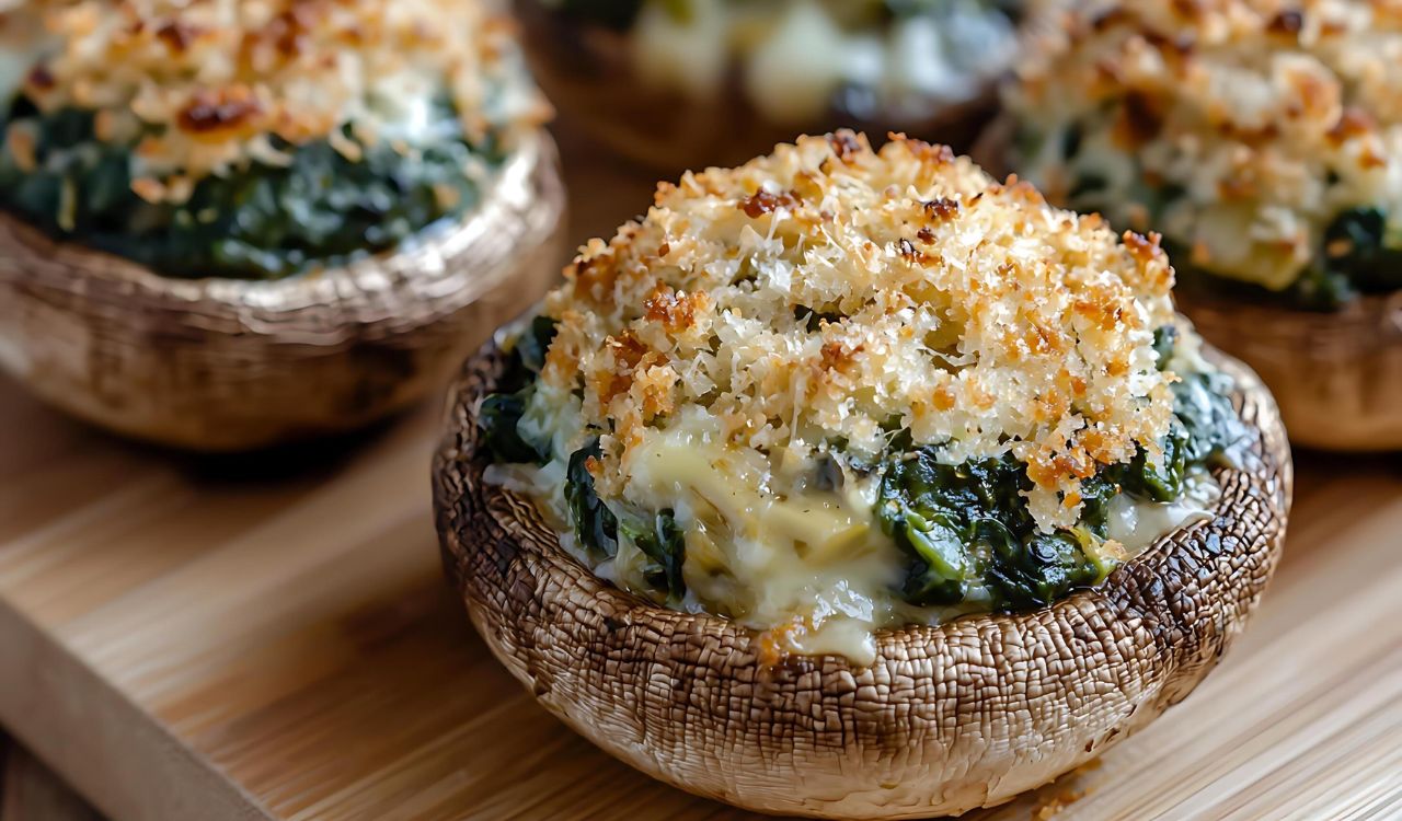 Grilled Stuffed Portobello Caps