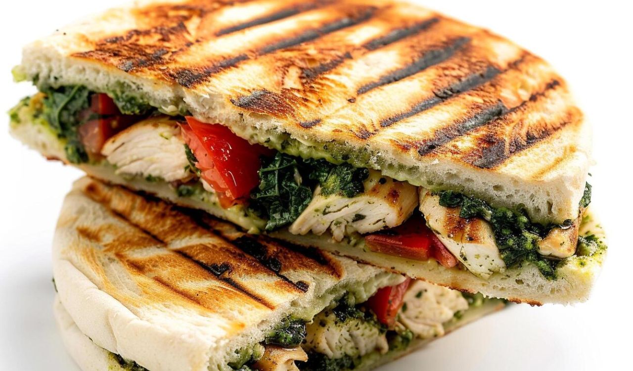Grilled chicken pesto sandwich
