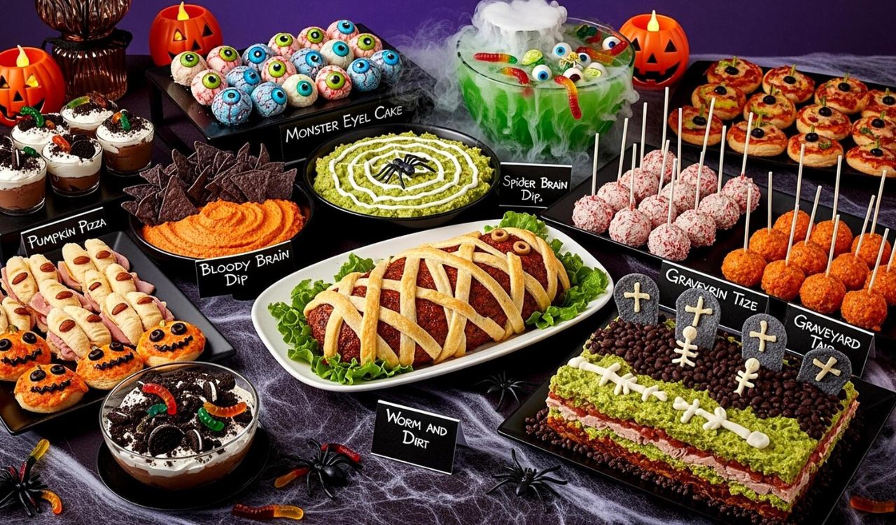 Halloween food table