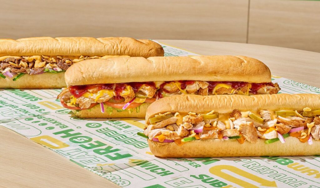 Subway footlong sandwiches