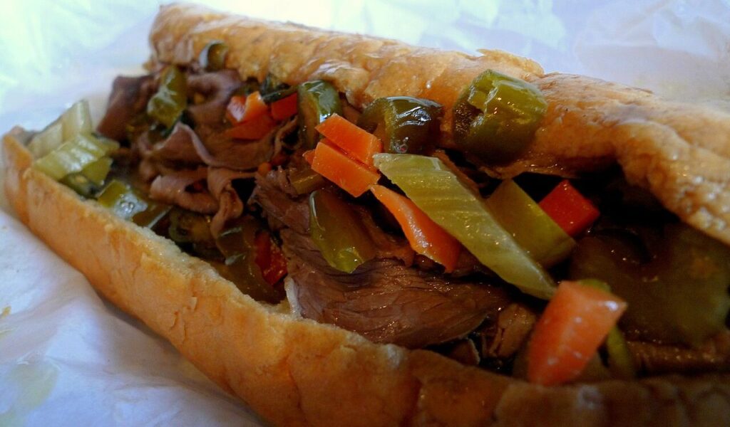 Italian beef sandwich