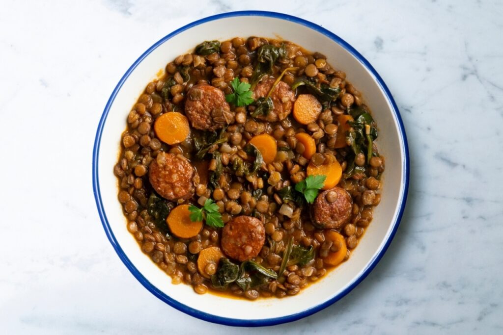 Lentil Soup with Spinach