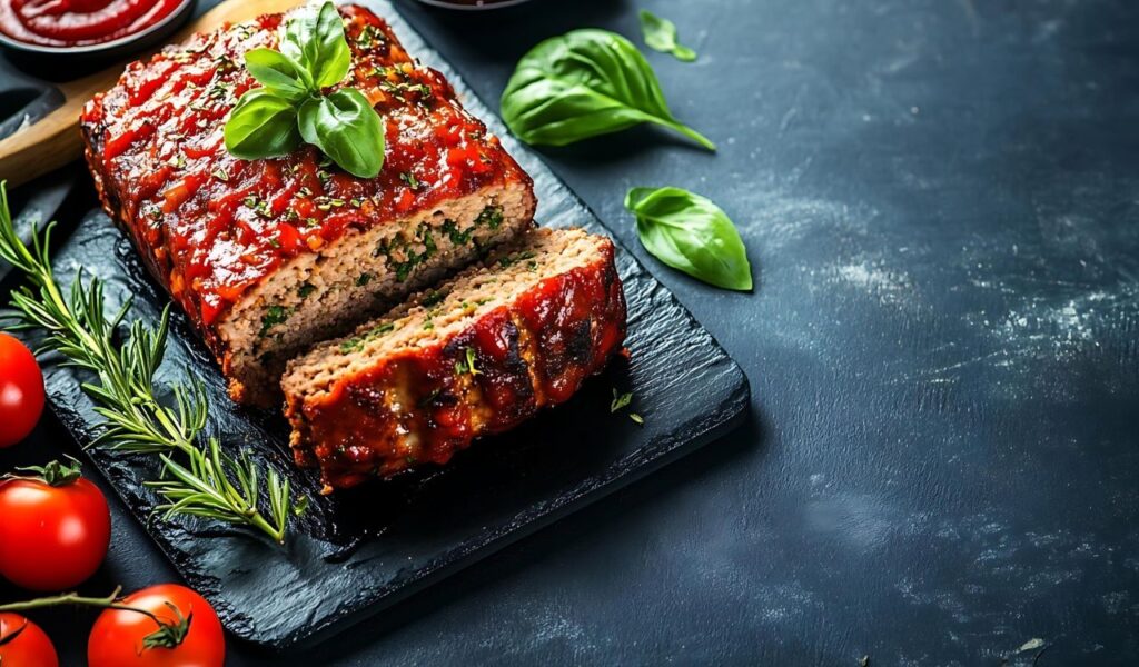 Meatloaf with spinach
